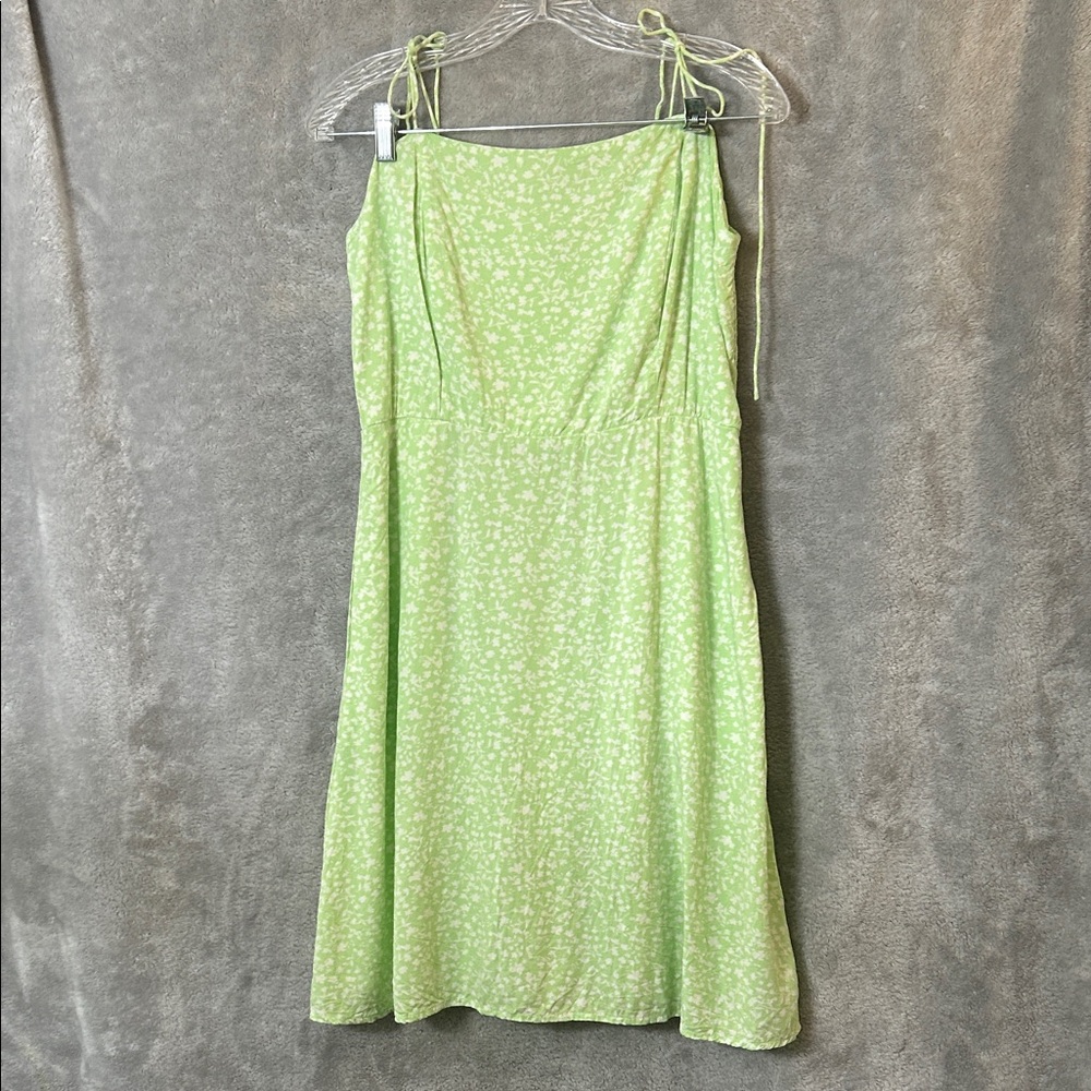 Lime Green Floral Midi Dress by Old Navy-size LT